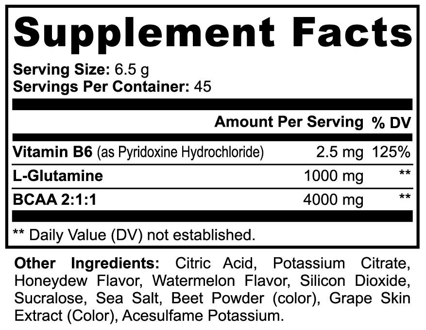 HDRT Hydration + Performance BCAAs | 5000mg BCAAs + Glutamine